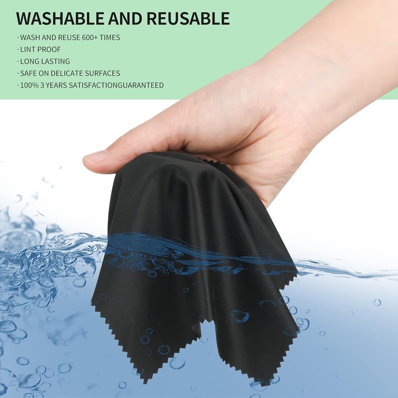 18 Pack Multicolor Microfiber Cleaning Cloths 7" x 6" for Optimal Device Care gallery