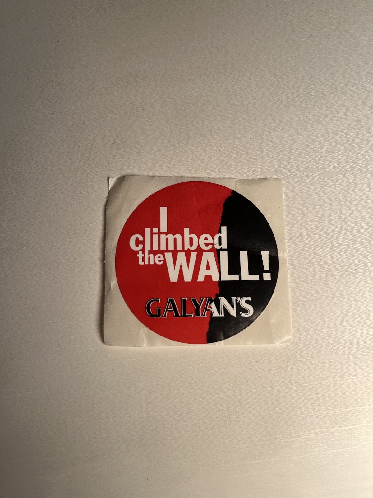 I Climbed The Wall! Galyan’s Sticker Dicks Sporting Goods Round Defunct Store gallery