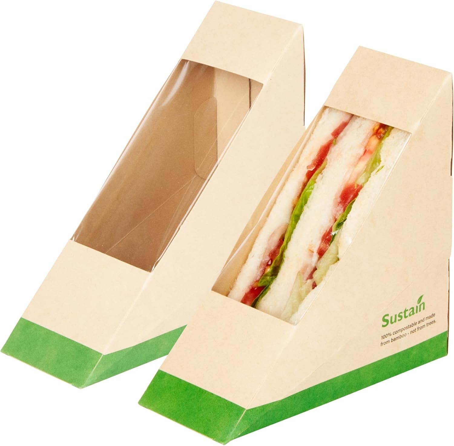 Compostable Takeout Food Containers - Greaseproof Paper Sandwich Boxes gallery