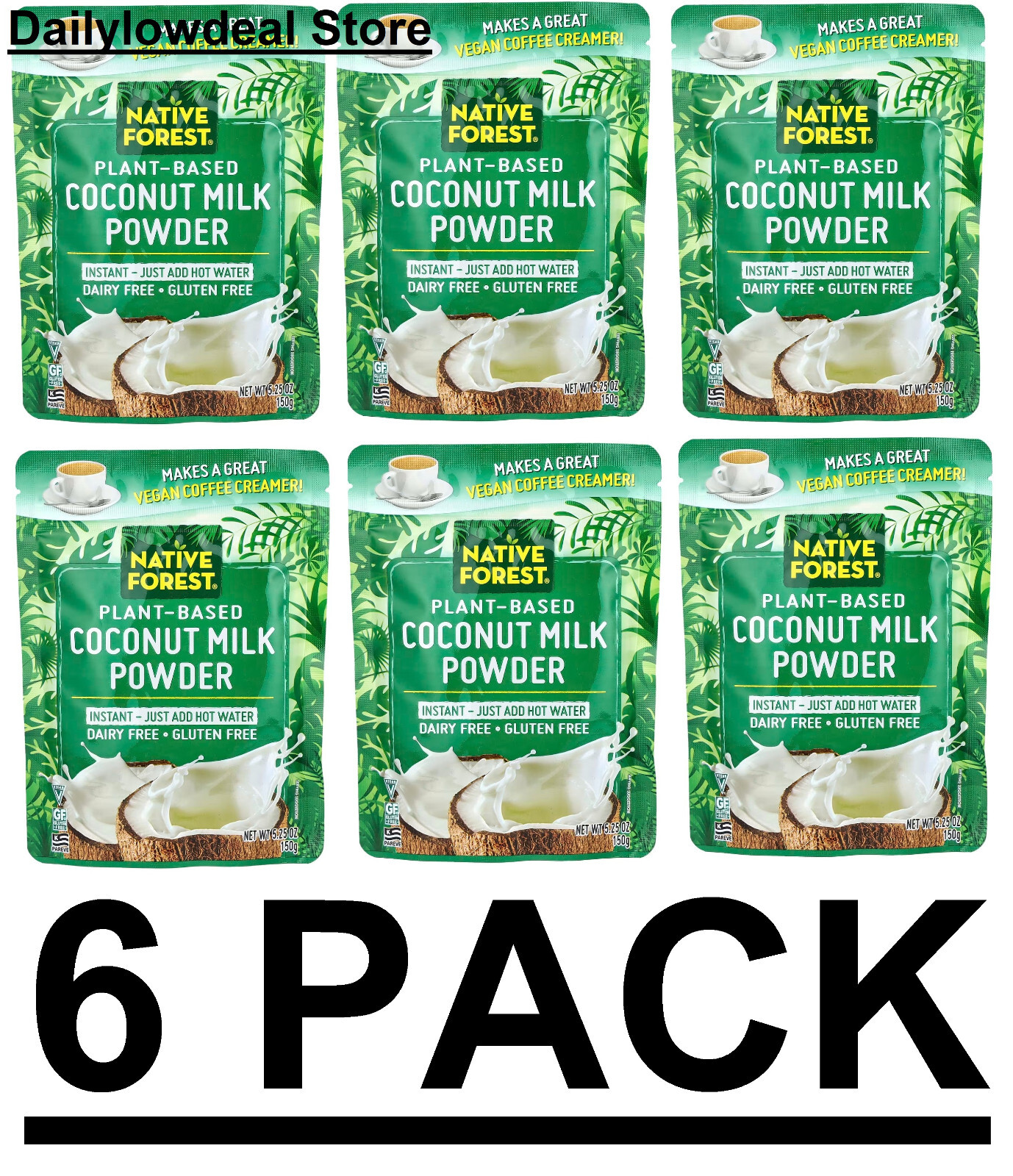 7 PACK - Edward & Sons, Coconut Milk Powder, 5.25 oz - FAST SHIPPING gallery
