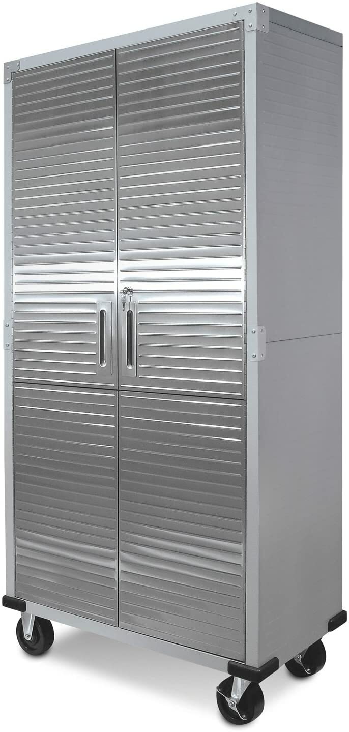 Stainless Steel Storage Cabinet 4 Shelf Utility Garage Organizer Laundry Pantry gallery