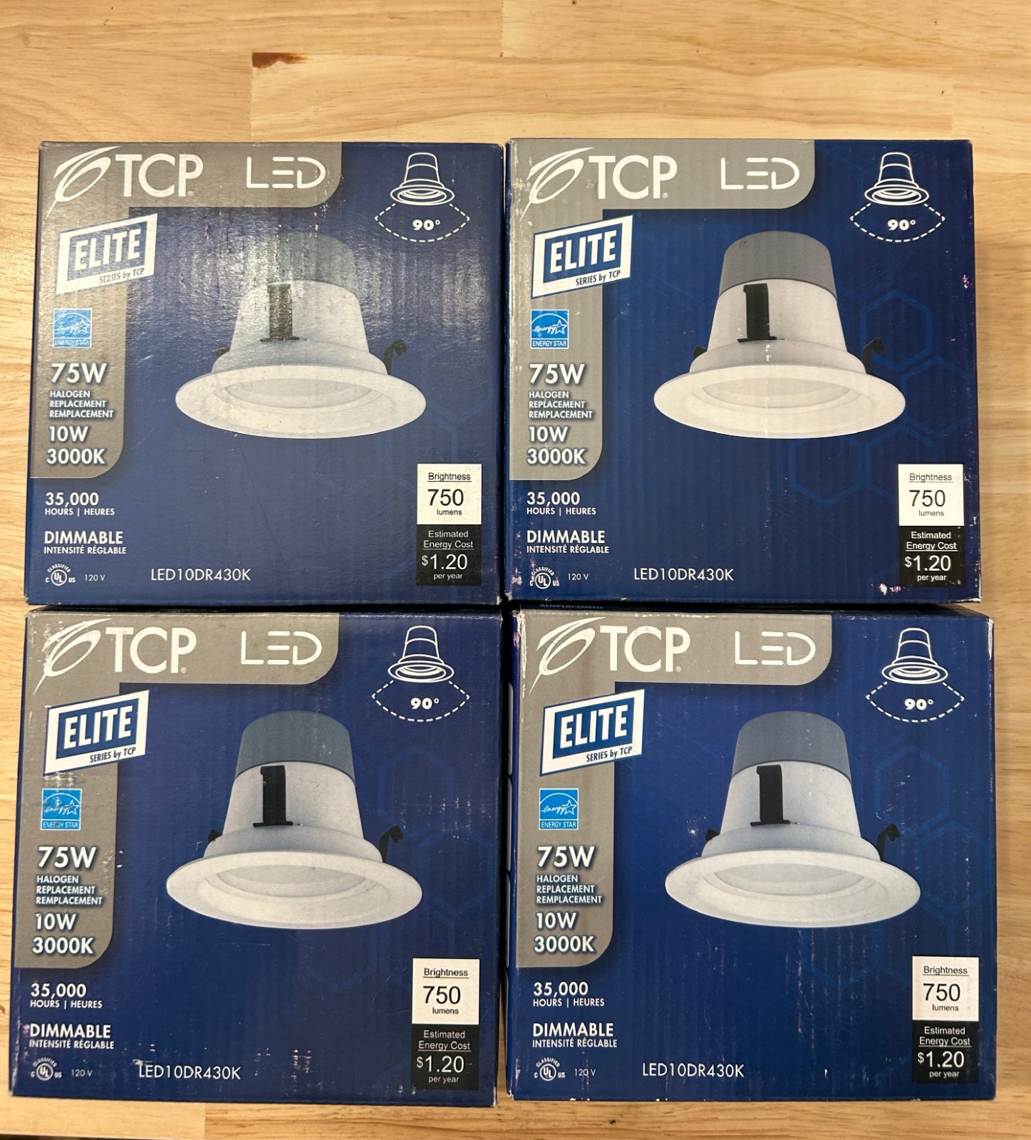 TCP LED10DR430K - 4" LED Recessed Retrofit Downlight - 3000K - Dimmable 4 PACK gallery