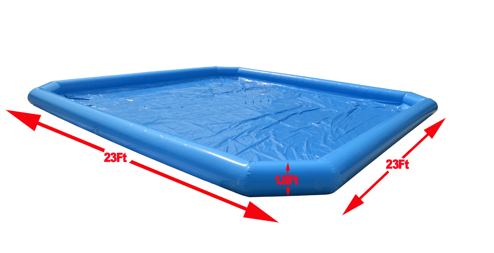 Inflatable Pool 23x23x1.8ft for Water Walking/Rolling Ball &110V Blowers Summer gallery