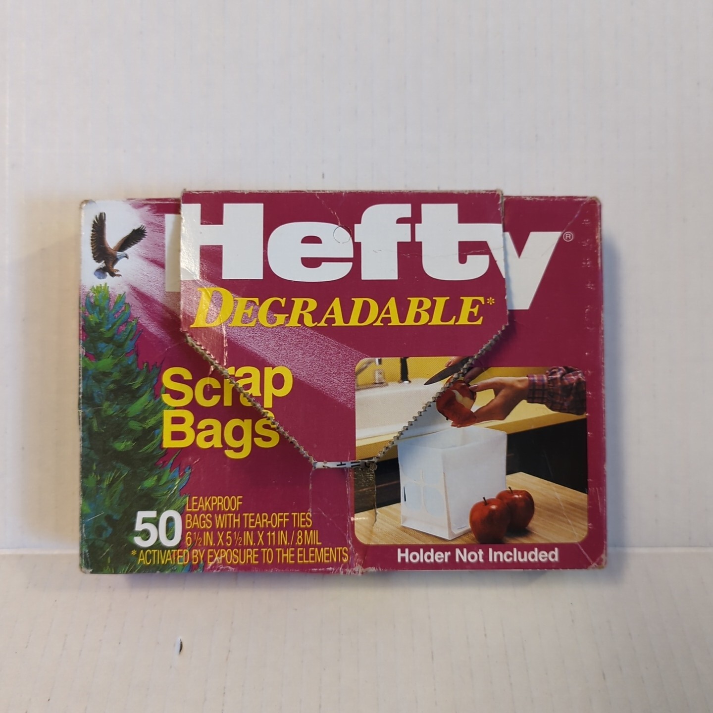 Hefty Degradable Scrap Bags New Open Box Of 26 Bags Vintage 80s Trash Waste gallery