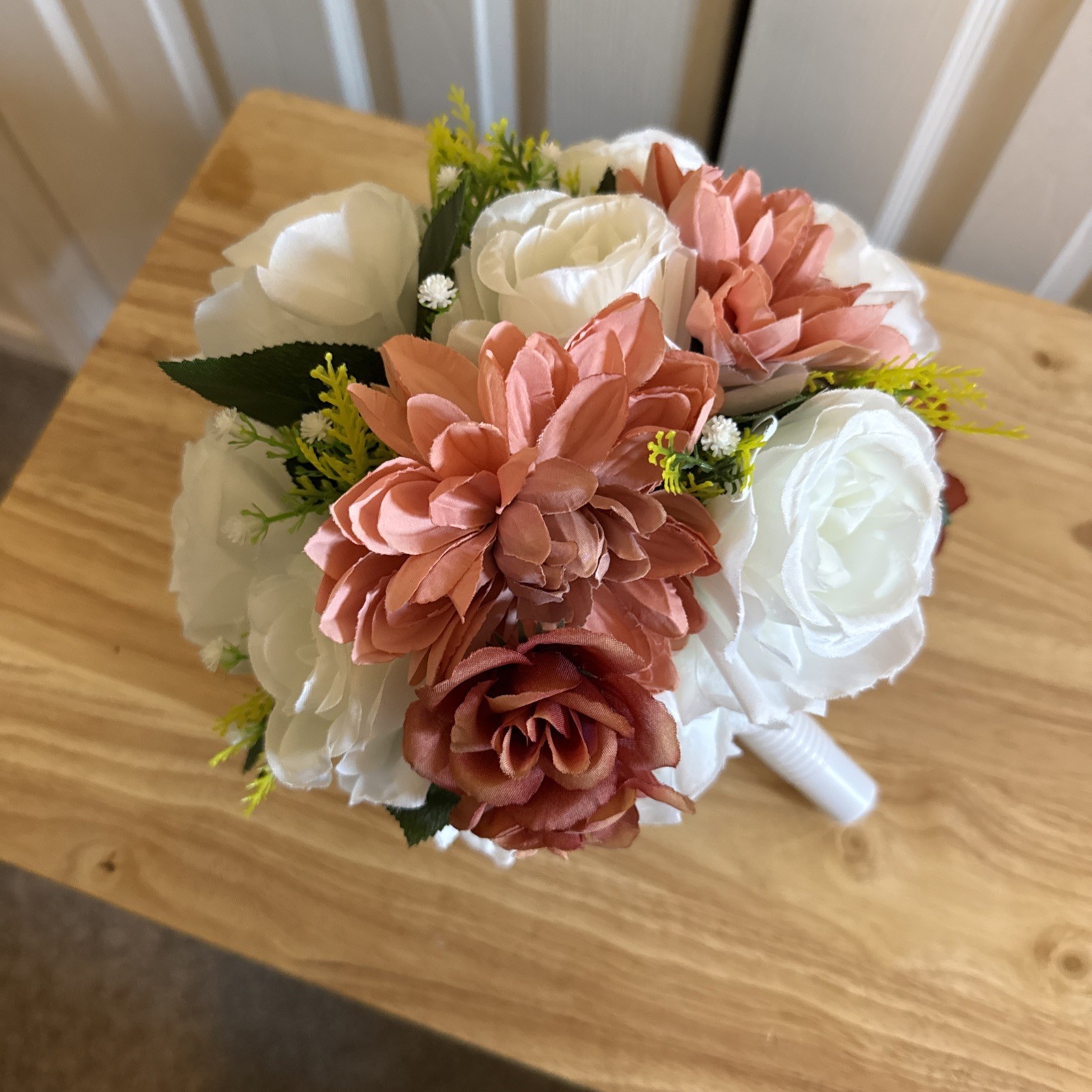Fall Wedding Terra-Cotta White Roses Bridesmaids Set Of 6 gallery
