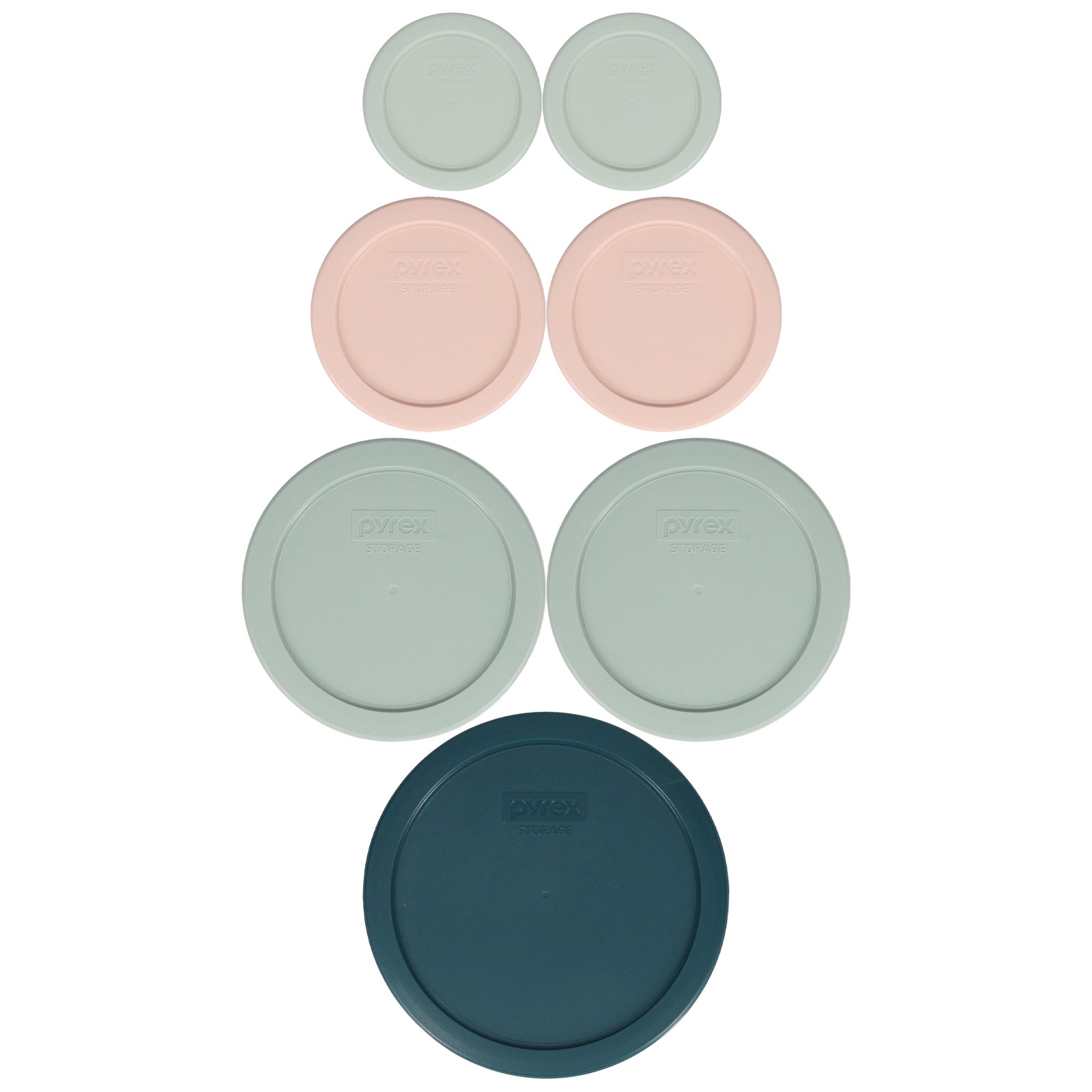 Pyrex 7 Pack - (2) 7202-PC, (2) 7200-PC, (2) 7201-PC, (1) 7402-PC Lids gallery