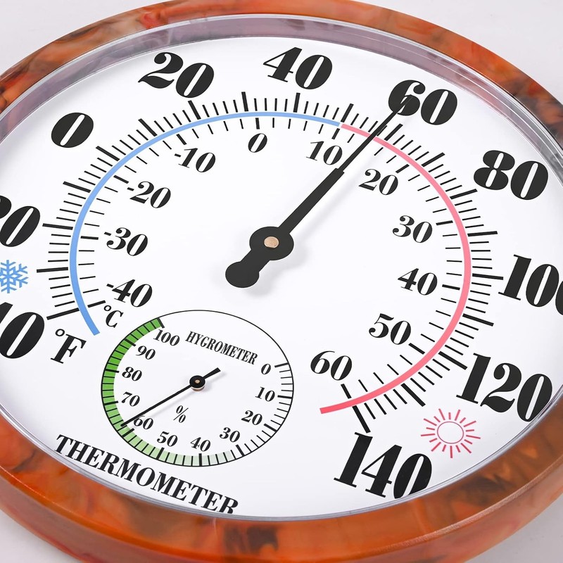 Indoor Outdoor Thermometer Hygrometer - 10Inch Outdoor Thermometers Large gallery
