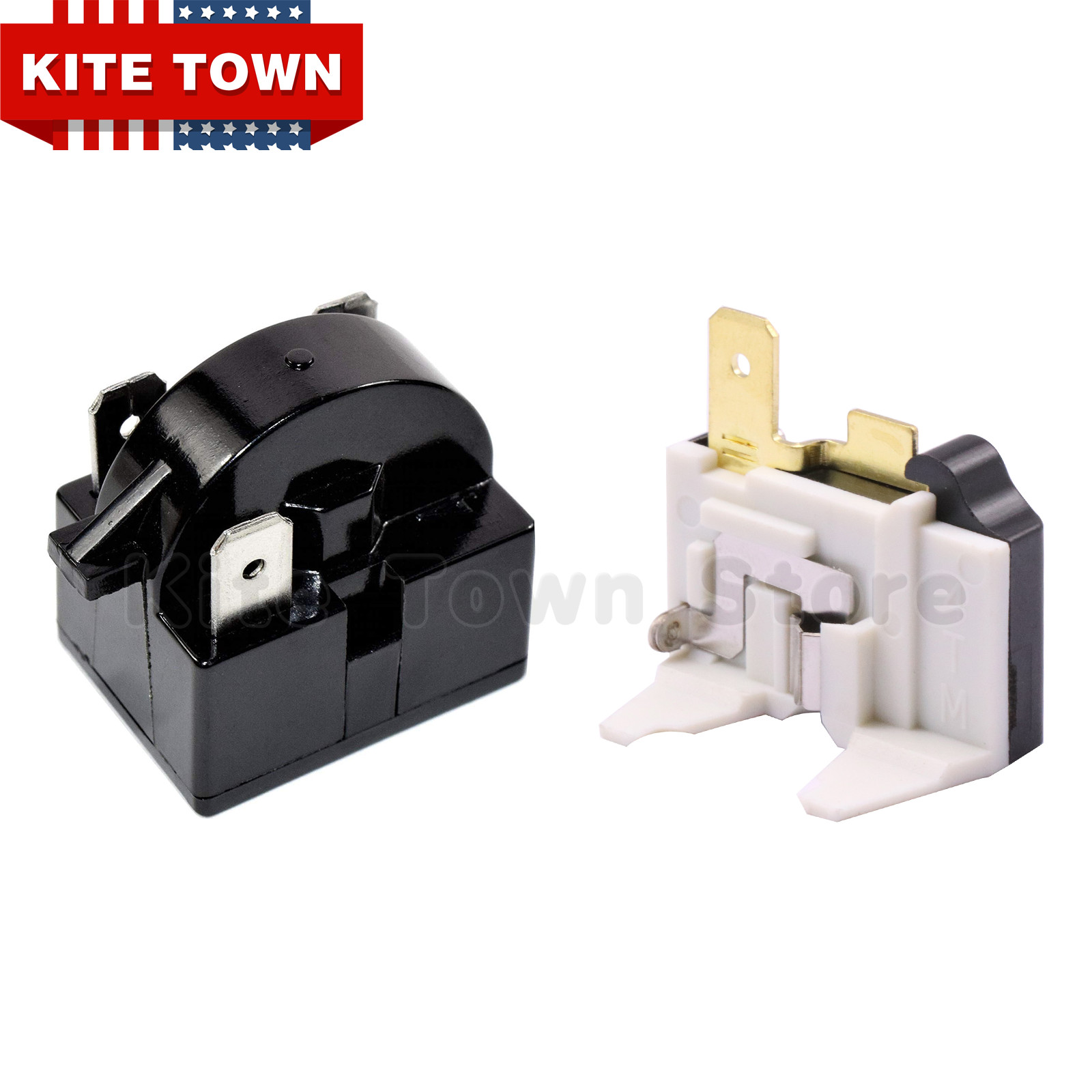 QP2-4R7 4.7 Ohm 3 Pin Refrigerator PTC Starter Relay and Overload Protector Kit gallery