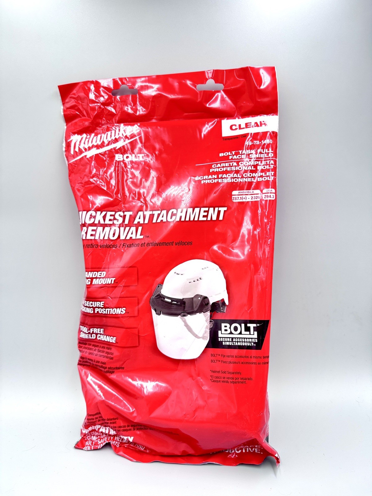 Brand New Milwaukee Bolt Task Full Face Shield - Clear Uncoated Lens 48-73-1460 gallery