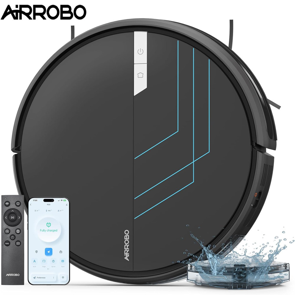Refurbished AIRROBO P30 Robot Vacuum Cleaner with Mop Combo 3000 Pa App/Alxea gallery