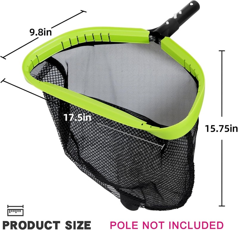 Professional Pool Leaf Skimmer Net – Double Layer Heavy Duty Aluminum Frame gallery