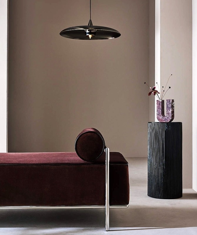 Brio Brass Pendant Light CB2 Studio Anansi Italian Black Finish Mid Century 24" gallery