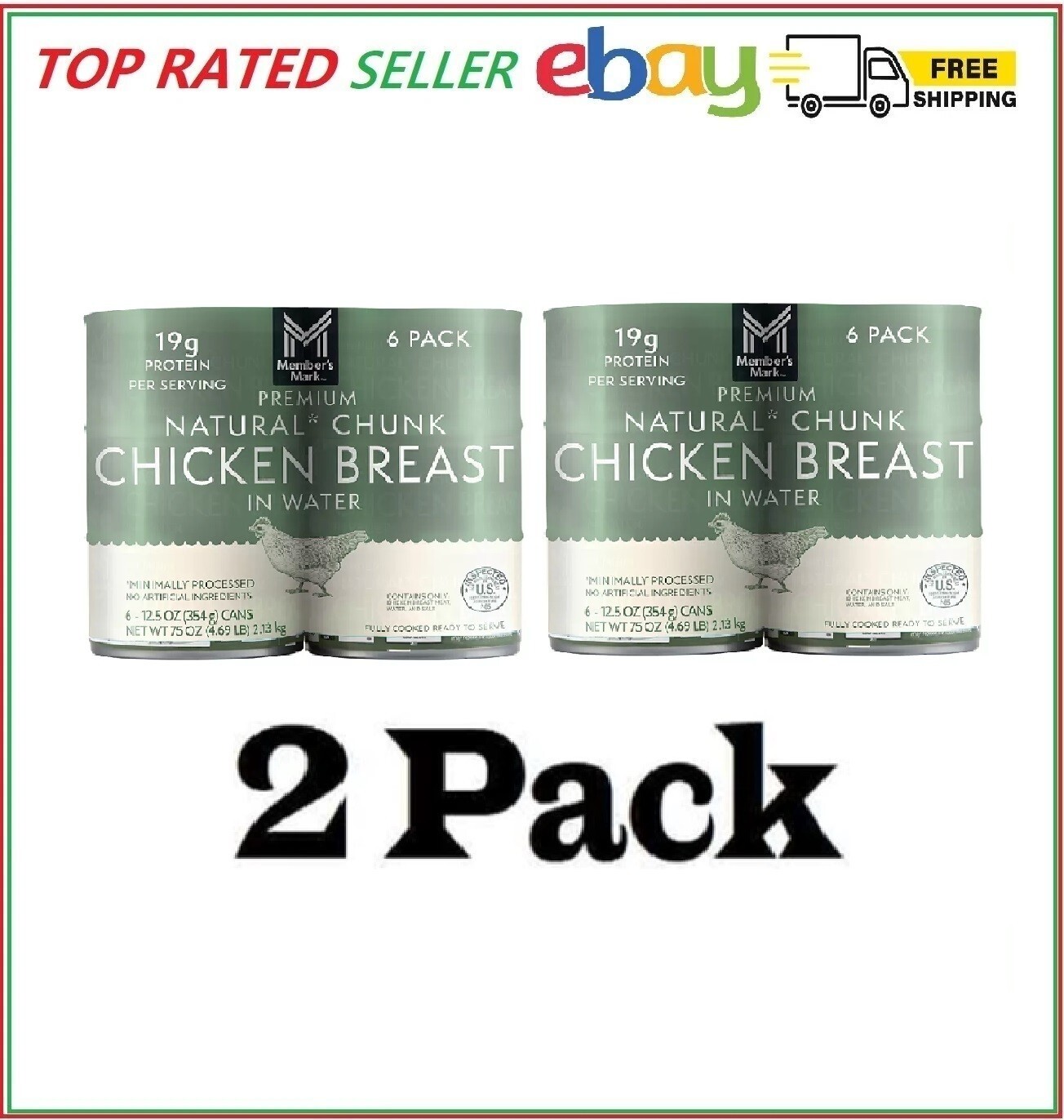 2 Pack - Member's Mark Premium Chunk Chicken Breast 12.5 oz., 6 ct. gallery