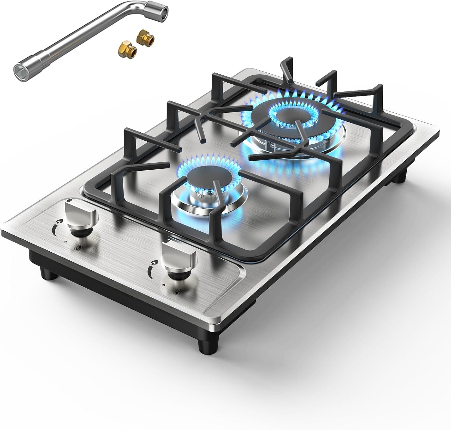 Gas Stove 2 Burners Plug-In Propane Cooktop 12 inch Portable Gas Stove Lpg/Ng gallery