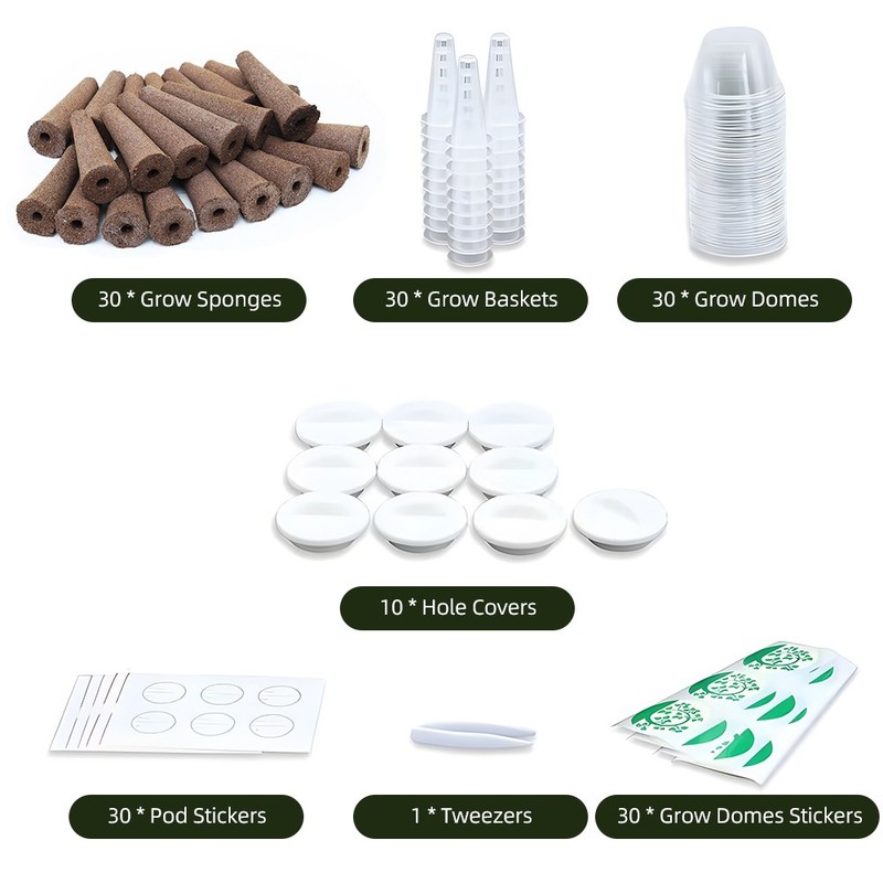 161Pcs Hydroponics Growing System Kit Soilless Cultivation With 30 Sponges gallery