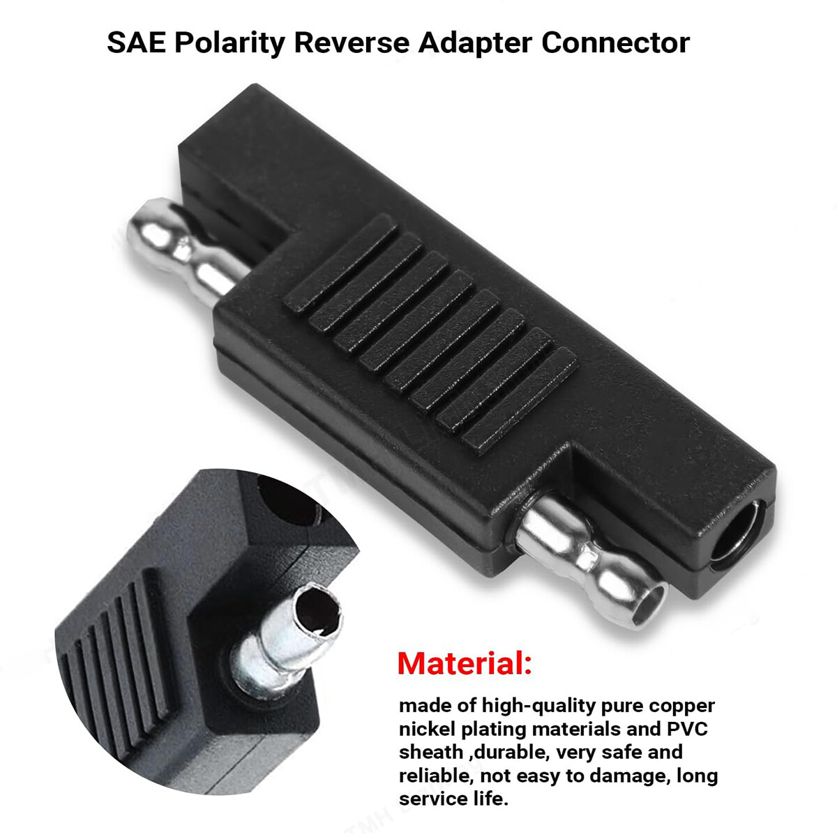 Solar SAE Polarity Reverse Adapter Connectors for SAE to SAE Quick Disconnect gallery
