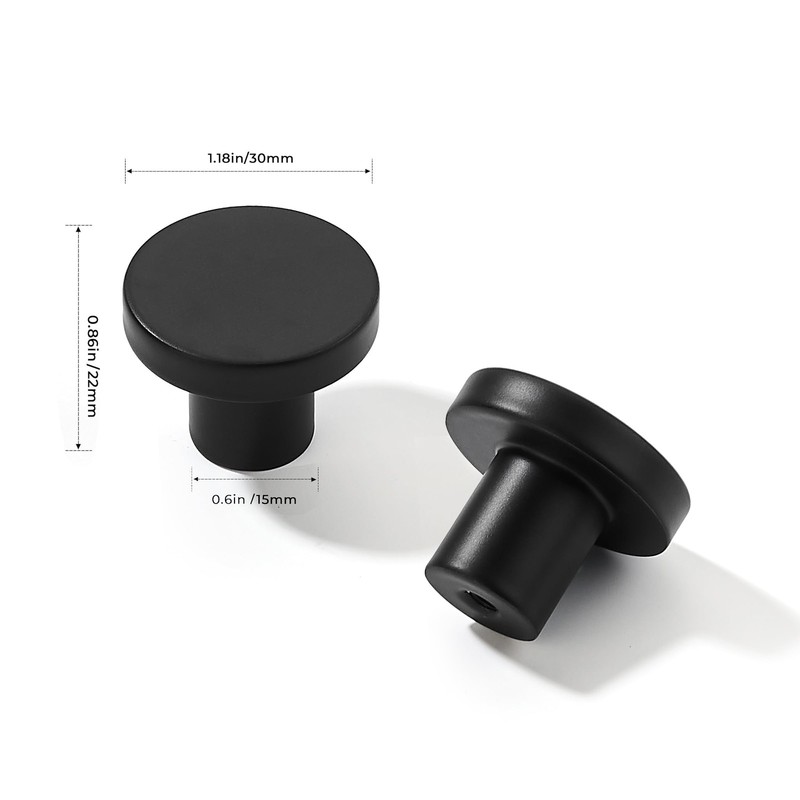 10 Pack Cabinet Knobs Black Kitchen Cabinet Knobs Round Dresser Drawer Knobs gallery