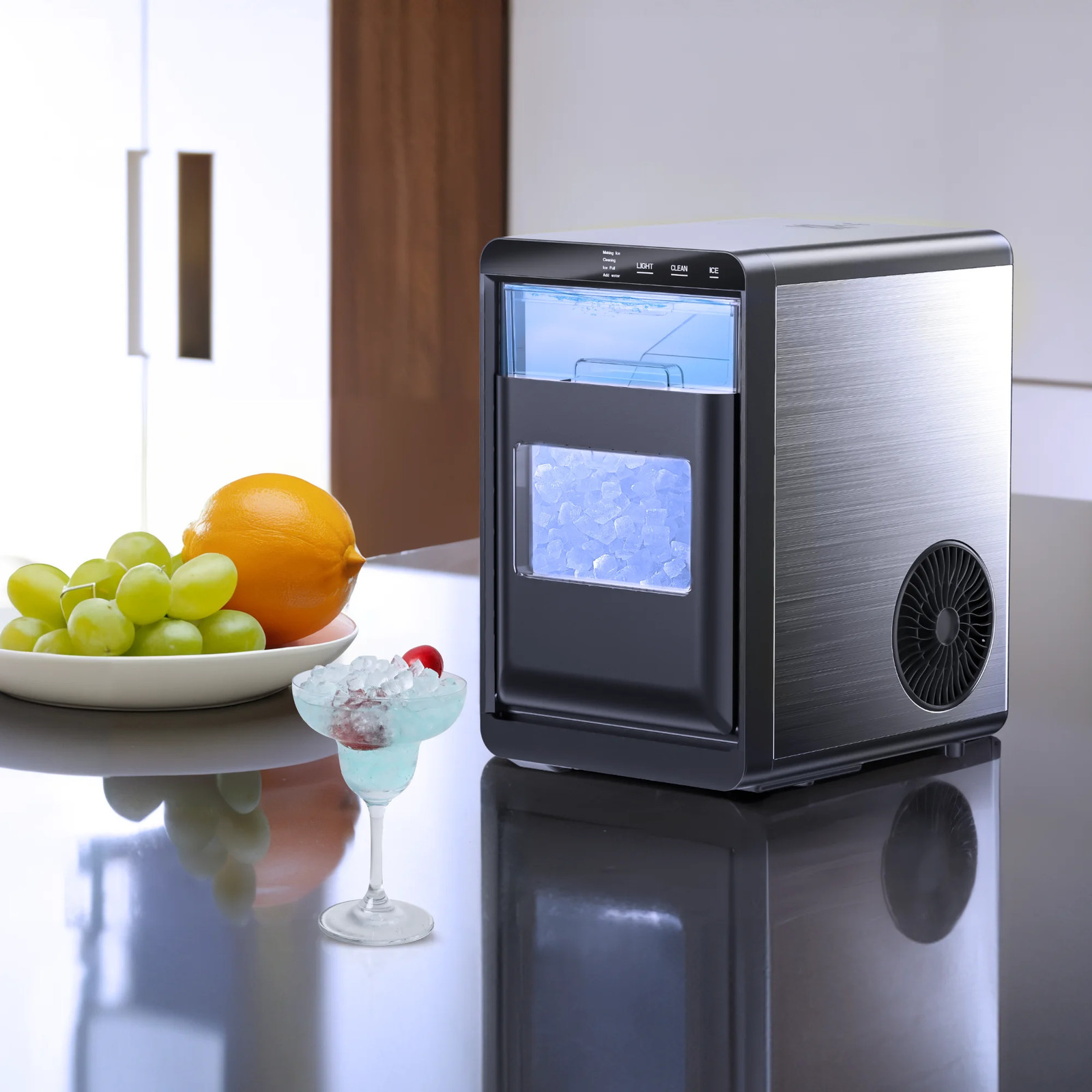 Simzlife IM-16S Nugget Ice Maker Countertop, 44lbs/24H, Soft Chewable Pellet gallery