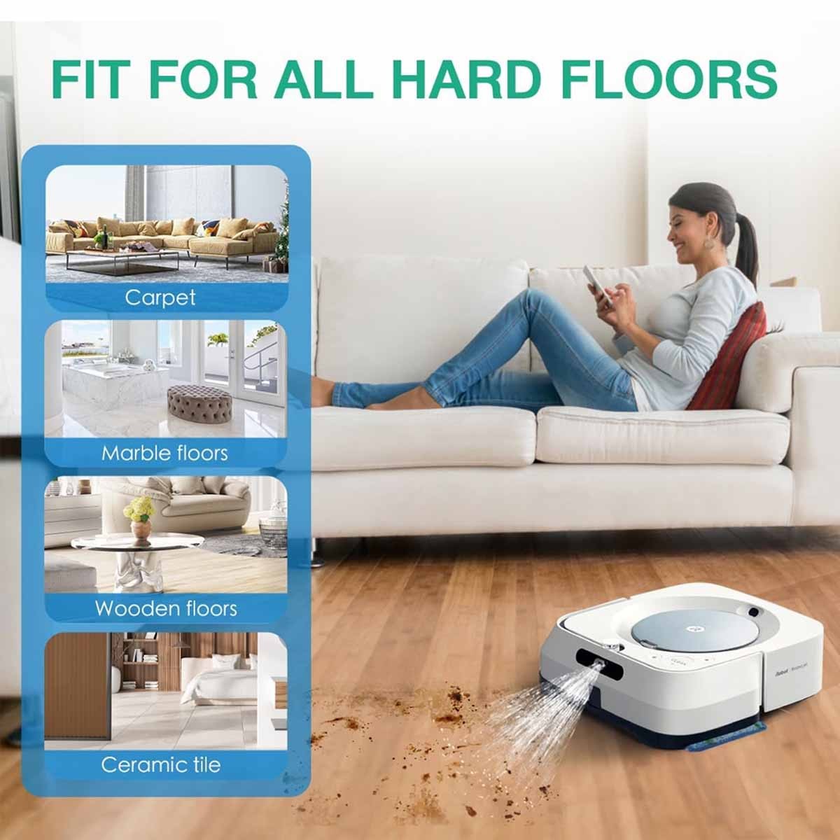 M6 Wet Mopping Pads Washable Reusable for Braava Jet m6 6110 6012 6112 6113 gallery
