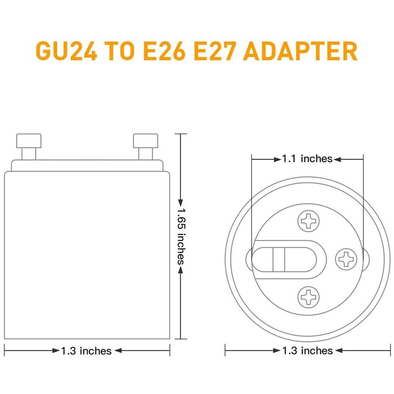 10 Light Socket Adapter Screw Base GU24 To E26 E27 Bulb Lamp Converter Connector gallery