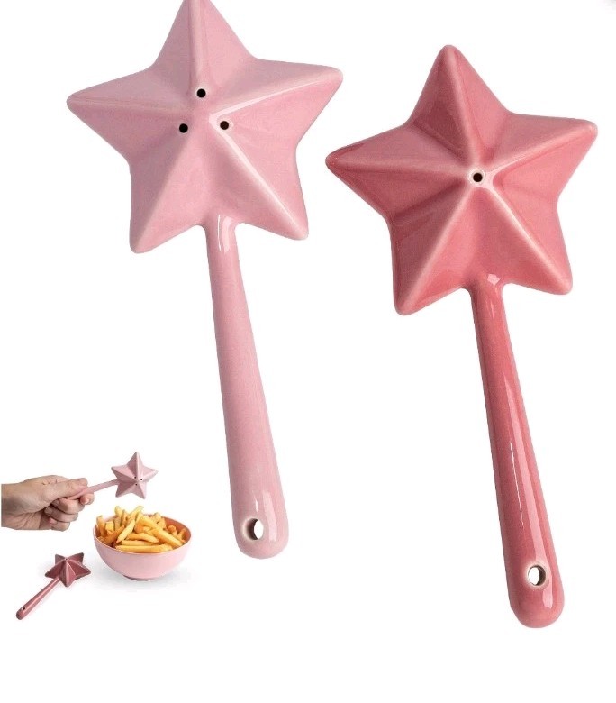 PARIS HILTON ~ STAR WAND ~ Ceramic ~ PINK SHADES ~ 5.75" Salt & Pepper Shakers gallery