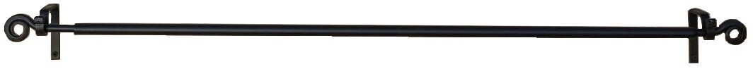 EXTRA LARGE IRON SCROLL CURTAIN ROD - Adjustable 64"-110" Amish Handcrafted USA gallery
