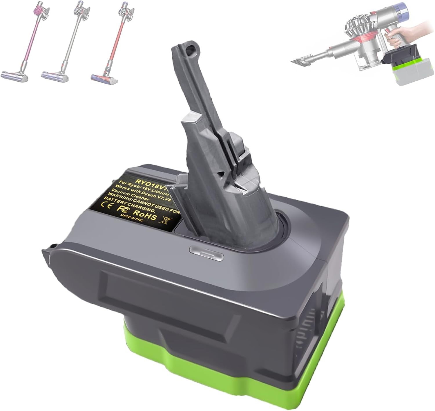 New Version V8 V7 Battery Adapter for Ryobi 18V Lithium Battery Convert to gallery