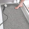 Non Slip Shower Mat No Suction Cups 15.7x36 Grey PVC Quick Dry Bathroom Rug gallery