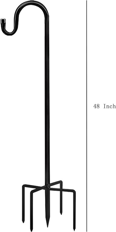2 Pack Shepherds Hook 48 Inch Tall Bird Feeder Pole Shepards Hooks for Outdoor gallery