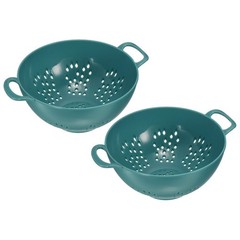 Mini Food Strainer Plastic Colander For Fruits Veggies Pasta-Army Green 2PCS