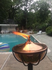 Copper Bowl Garden Torch
