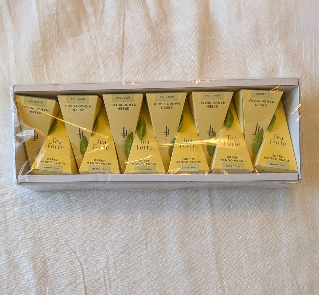 Tea Forte Green Mango Peach Green Tea Gift Set Sealed Premium Pyramid Bags gallery