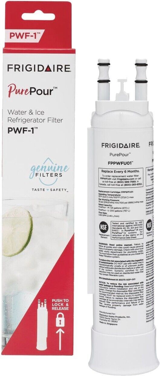 Frigidaire FPPWFU01 PurePour PWF-1 Refrigerator Water Filter-2PACK gallery
