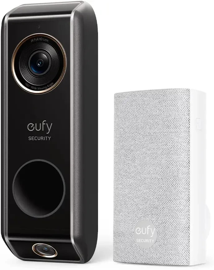 eufy Dual Camera Smart Video Doorbell w/ Chime 2K HDR Security Cam Local Storage gallery