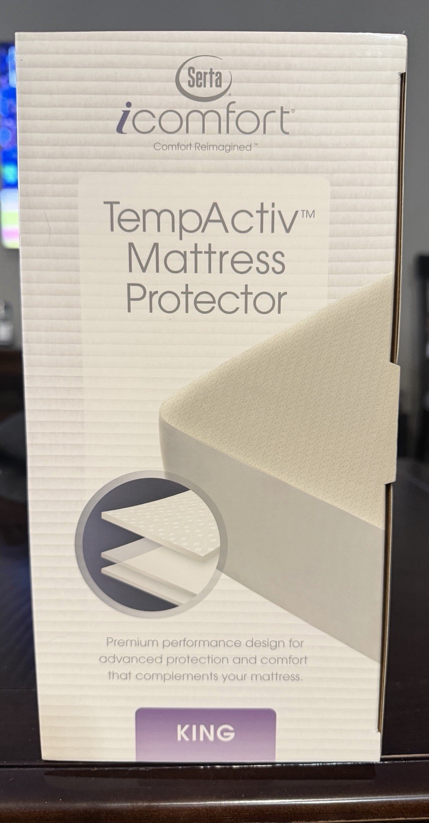 Serta iComfort King Mattress Protector TempActiv Cooling Waterproof NEW Sealed! gallery