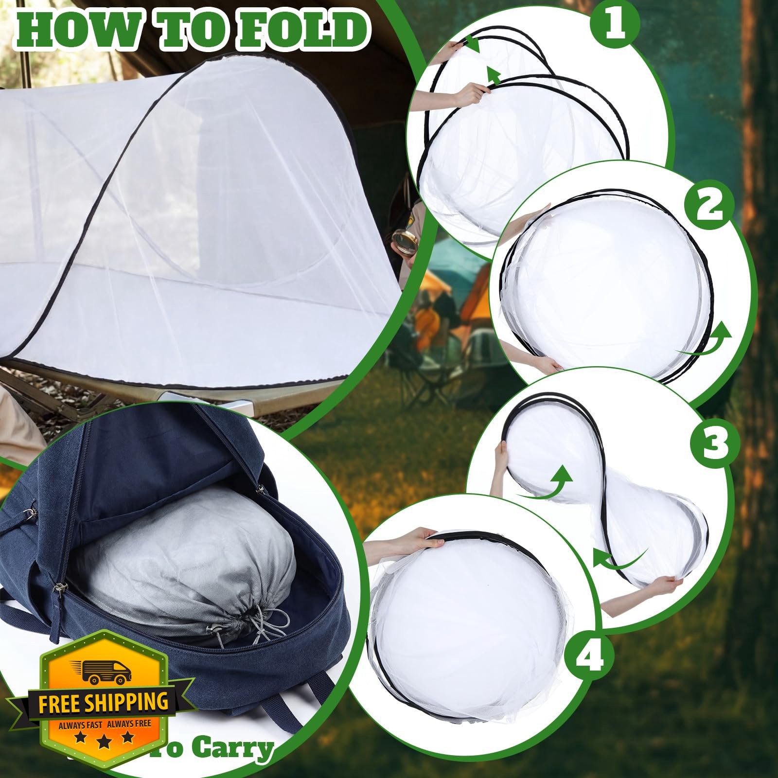 Mysora Mosquito Net Tent 8 White gallery