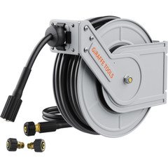Giraffe Tools Retractable Pressure Washer Hose Reel, 60ft x 1/4″ Power, 4000PSI