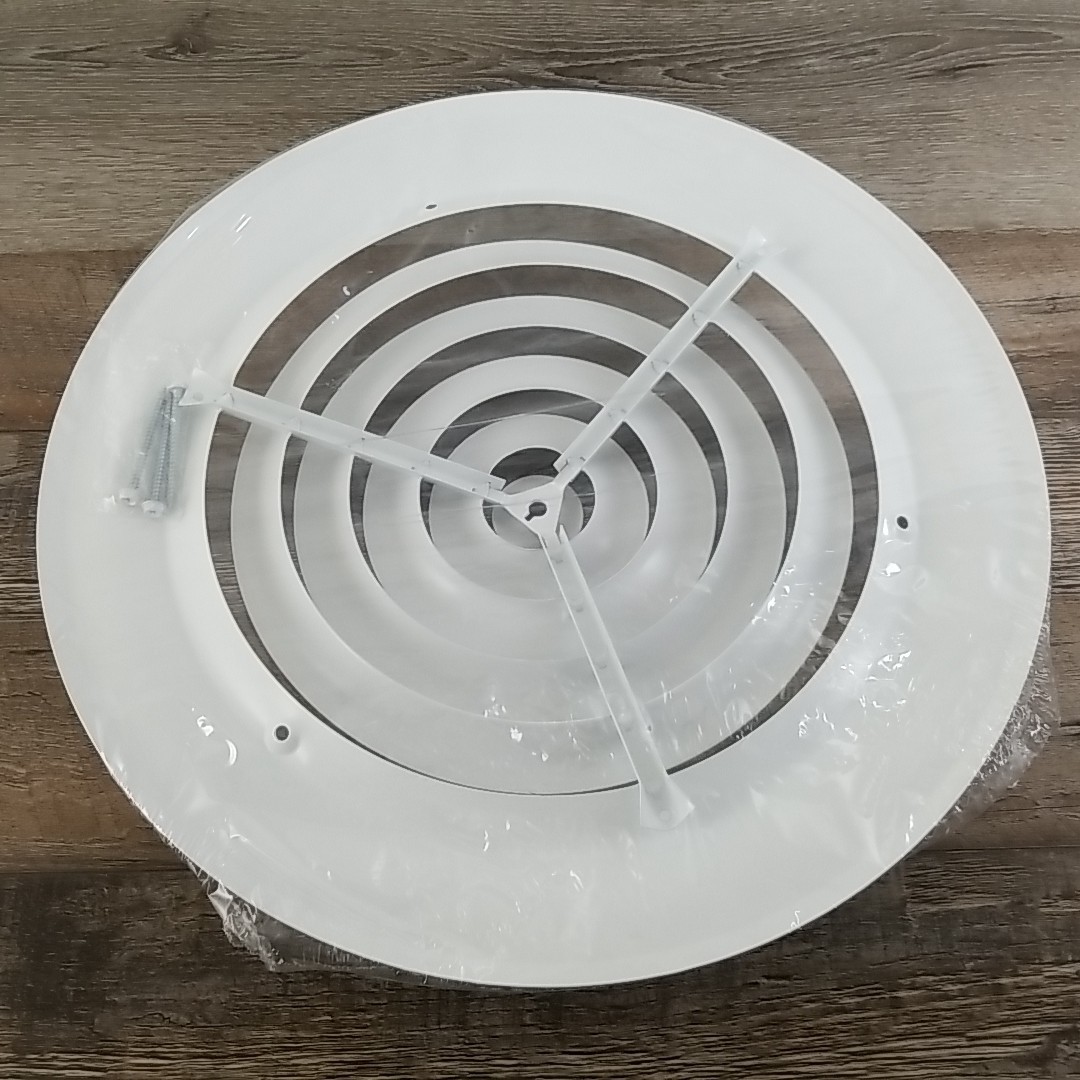 Handua 10" Round Air Supply Diffuser for Ceiling White Steel Vent Duct Cover gallery