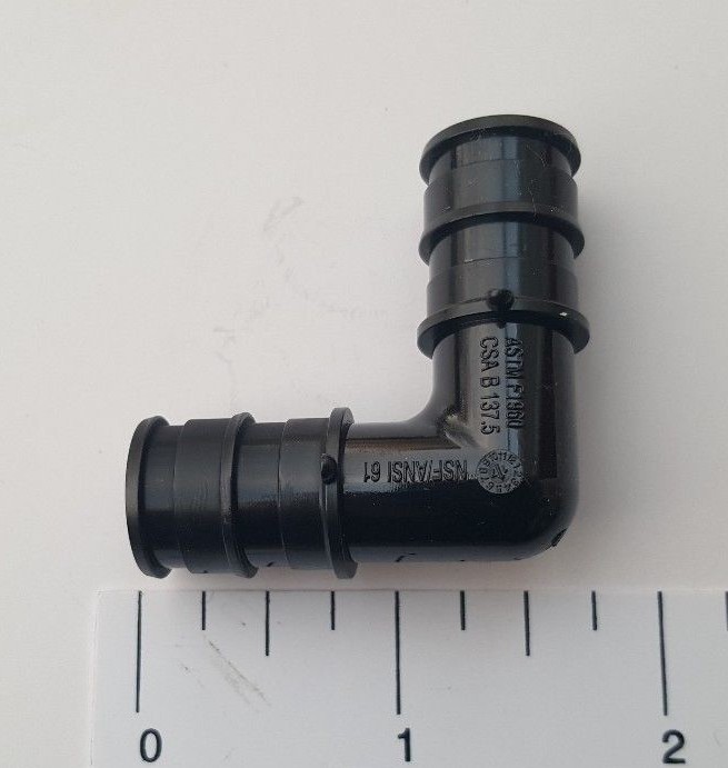 25 Pieces 1/2" Pex A Elbow, 1/2" Poly Alloy Expansion Plastic Elbow, 201-5-3=25 gallery