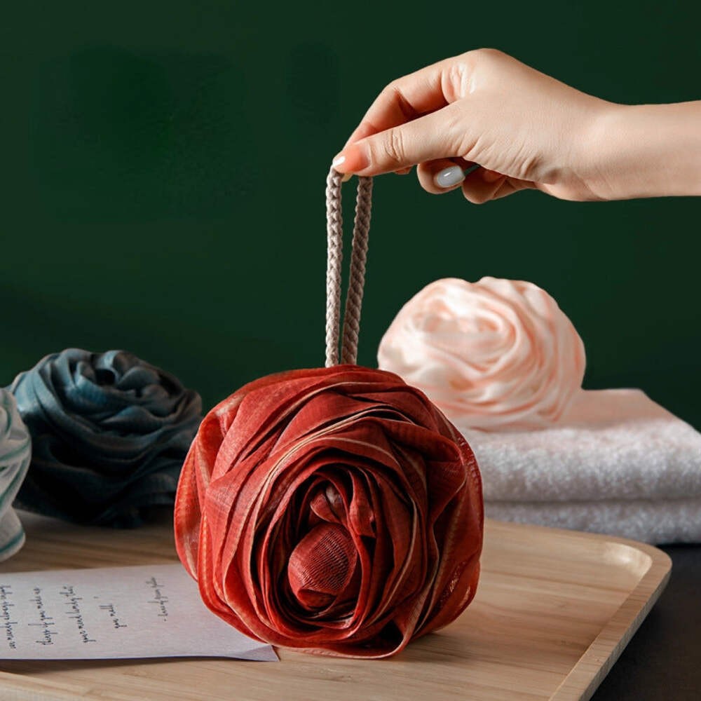 Papo- Rose Shower Pouf Premium Quality and Rich Foaming gallery