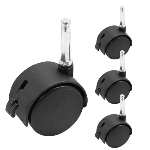 4pcs 2 Inch Swivel Caster Wheels, M8 Grip 2 Inch with Brake-M8 Grip Neck Stem gallery