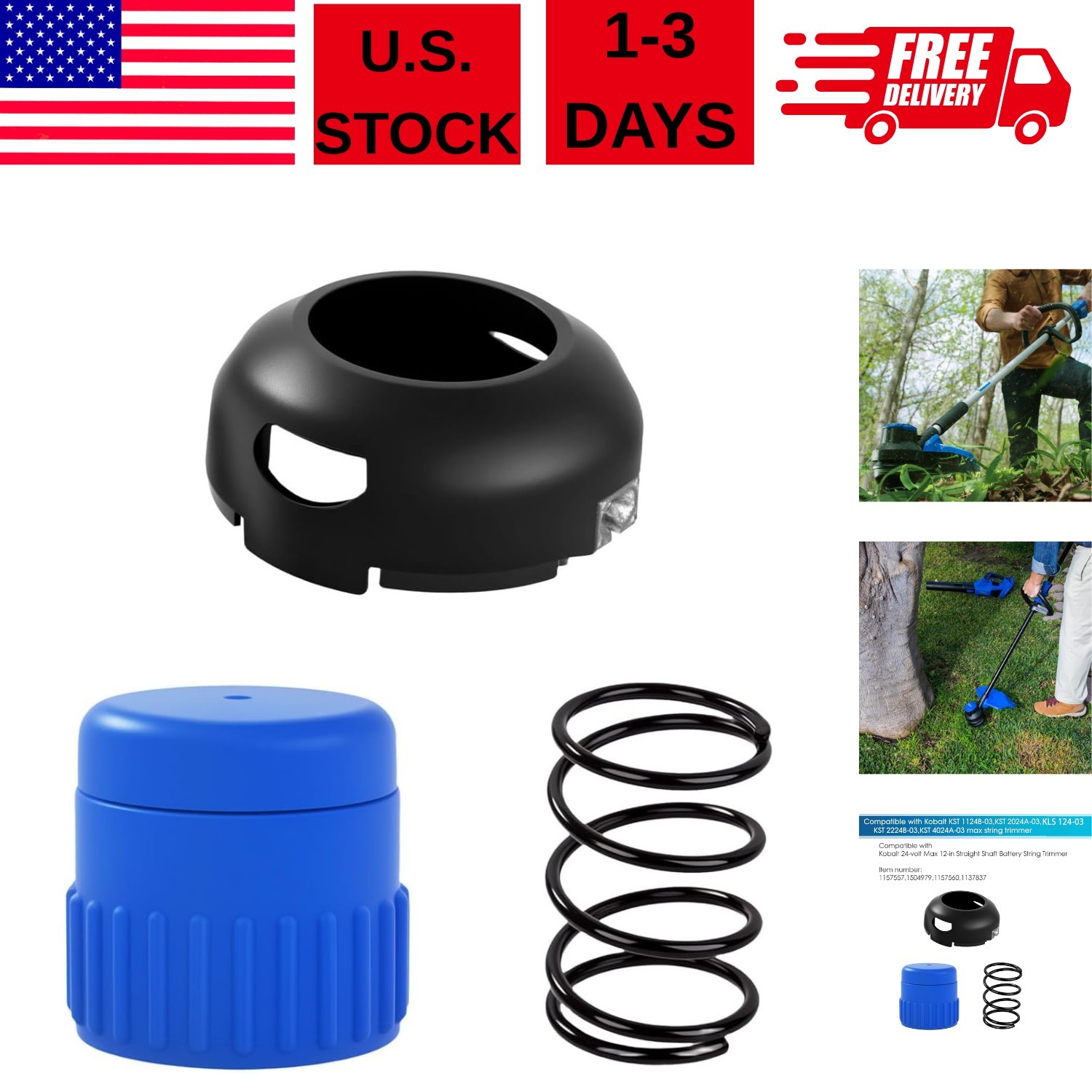 Kobalt Trimmer Spring Cover Knob for KST Models - Quick Fix, Long-lasting Use gallery