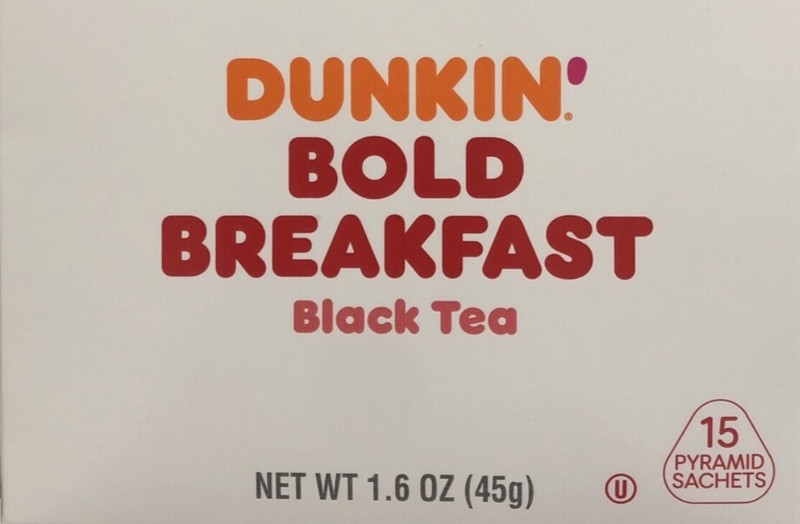 2 Box Dunkin Bold Breakfast Black Tea. 30 Tea Bags. NW 1.6 OZ EA gallery