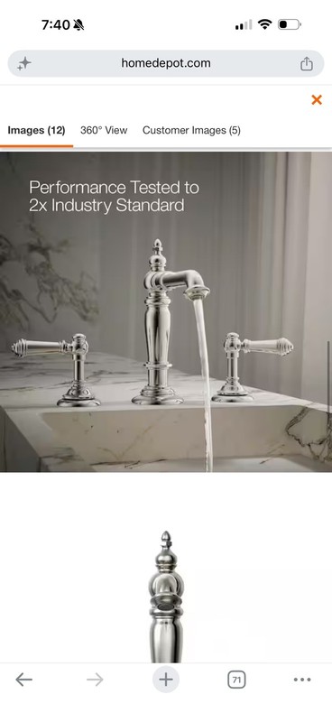 Kohler 72760-SN Artifacts Wall-Mount Bathroom Sink Spout Vibrant Polished Nickel gallery