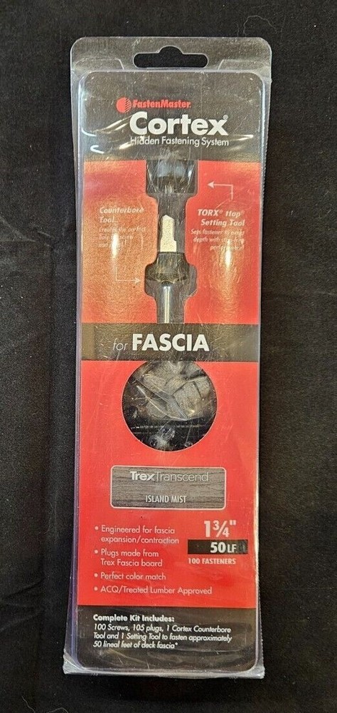 FastenMaster Cortex Hidden Fastening System Trex Transcend Fascia 1-3/4"