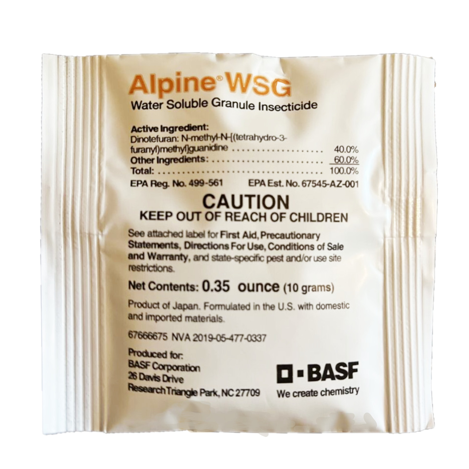 Alpine WSG Water Soluble Granules - 1 Packet (10 g) by BASF gallery
