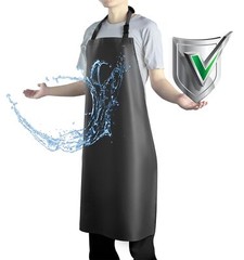 Waterproof Apron with Comfortable Adjustable Bib Rubber Vinyl Dishwasher Apron