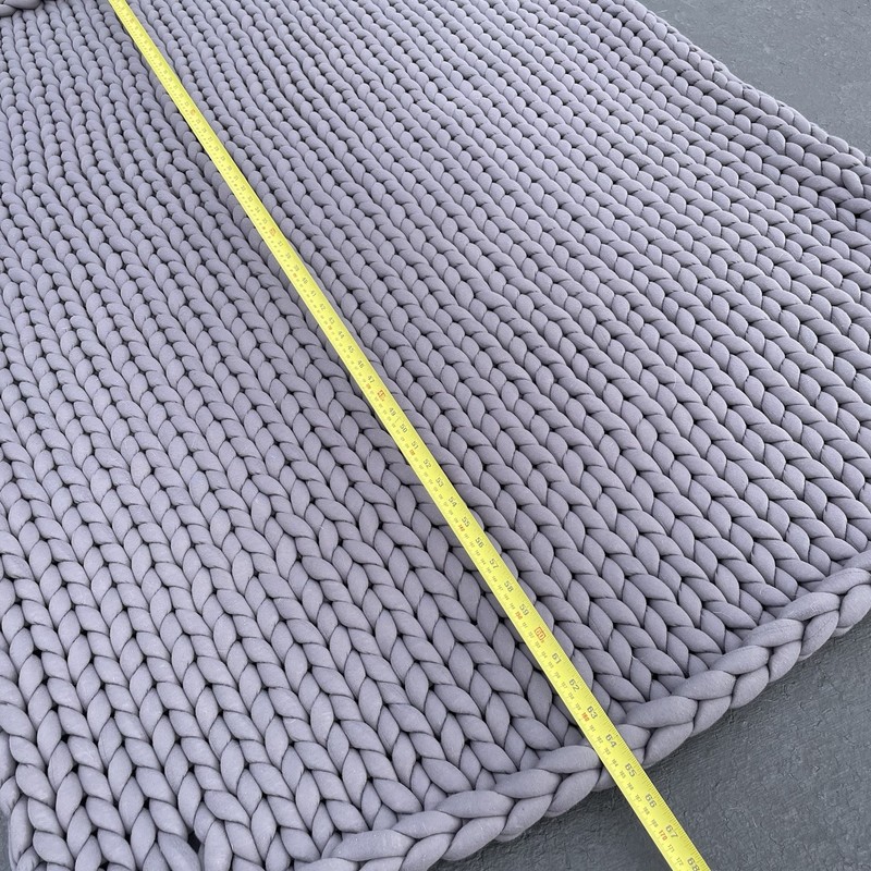 Donna Sharp Chunky Knit Throw Blanket 47” x 65” in Gray Weighted Relaxing Throw gallery