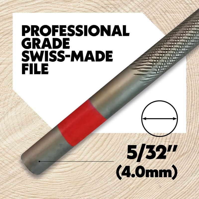 High-Performance 5/32" Chainsaw Round Files - Ideal for Professionals - 12 Pack gallery