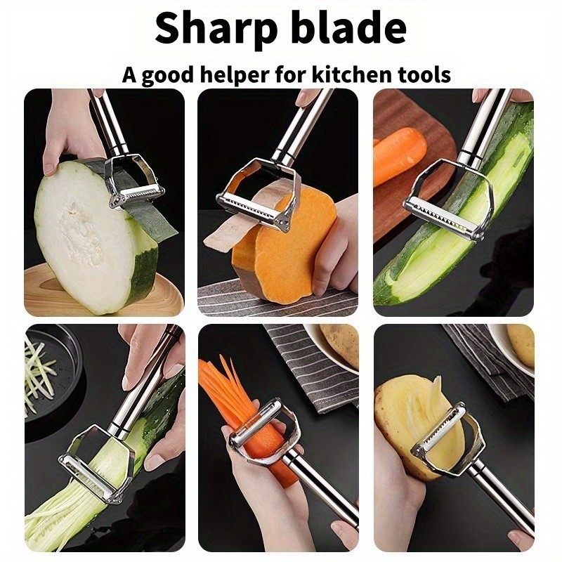 Multi-Functional Stainless Steel Vegetable Peeler, Julienne Cutter & Slicer gallery